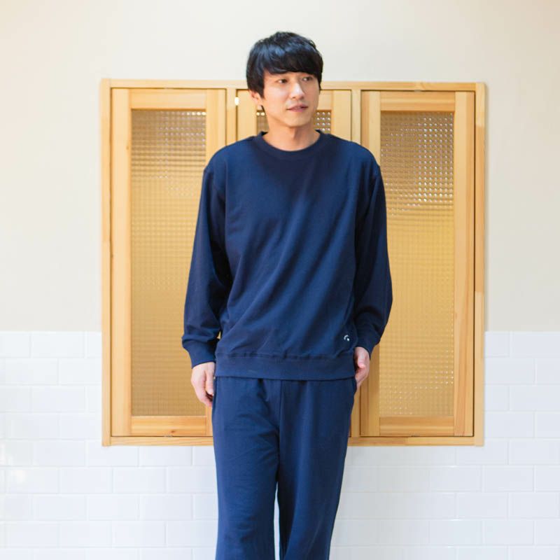 メンズ】リカバリーサポートウェア ストレッチ裏毛 磁器治療器付き