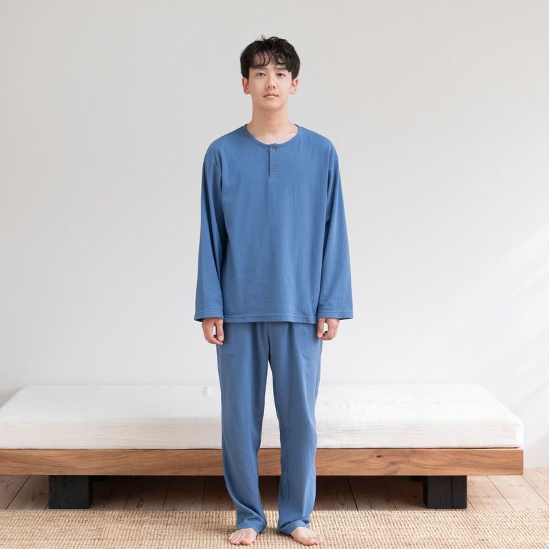 ままちー 新品 快眠ラボ エアーダンボール パジャマ S LL 紺 z31211-m.jpg